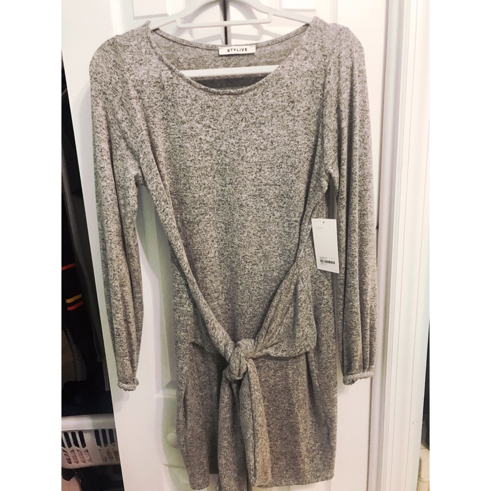 MAT Stylive Gray Sweater Dress